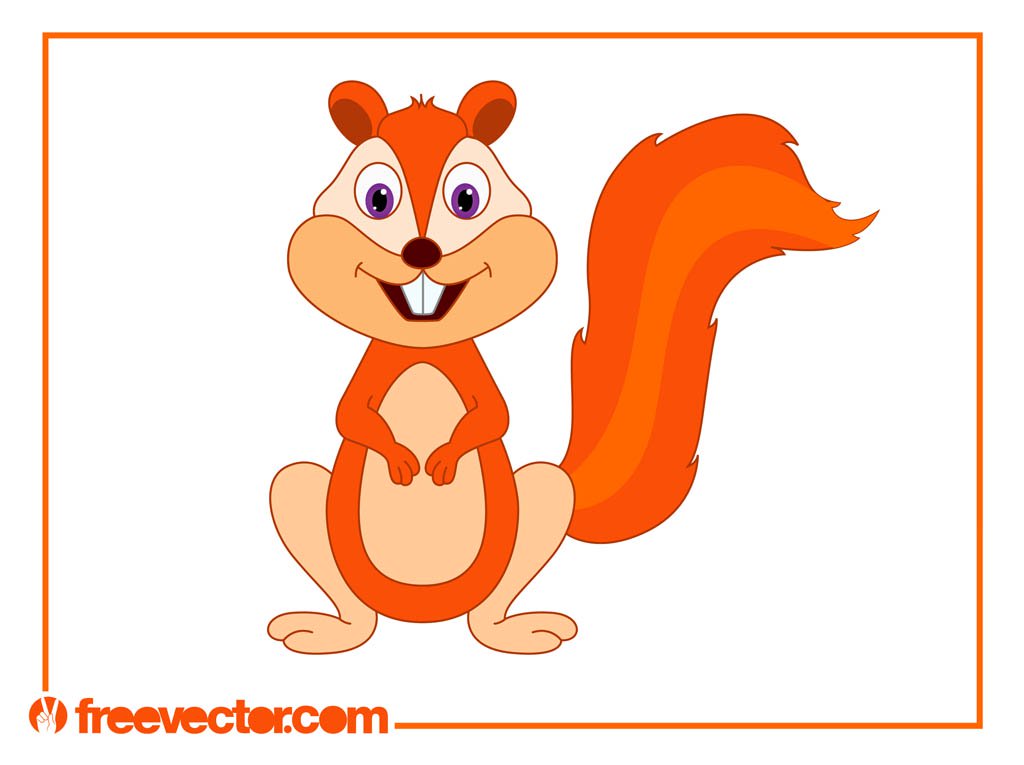 1024x765 Happy Cartoon Squirrel Vector Art Amp Graphics