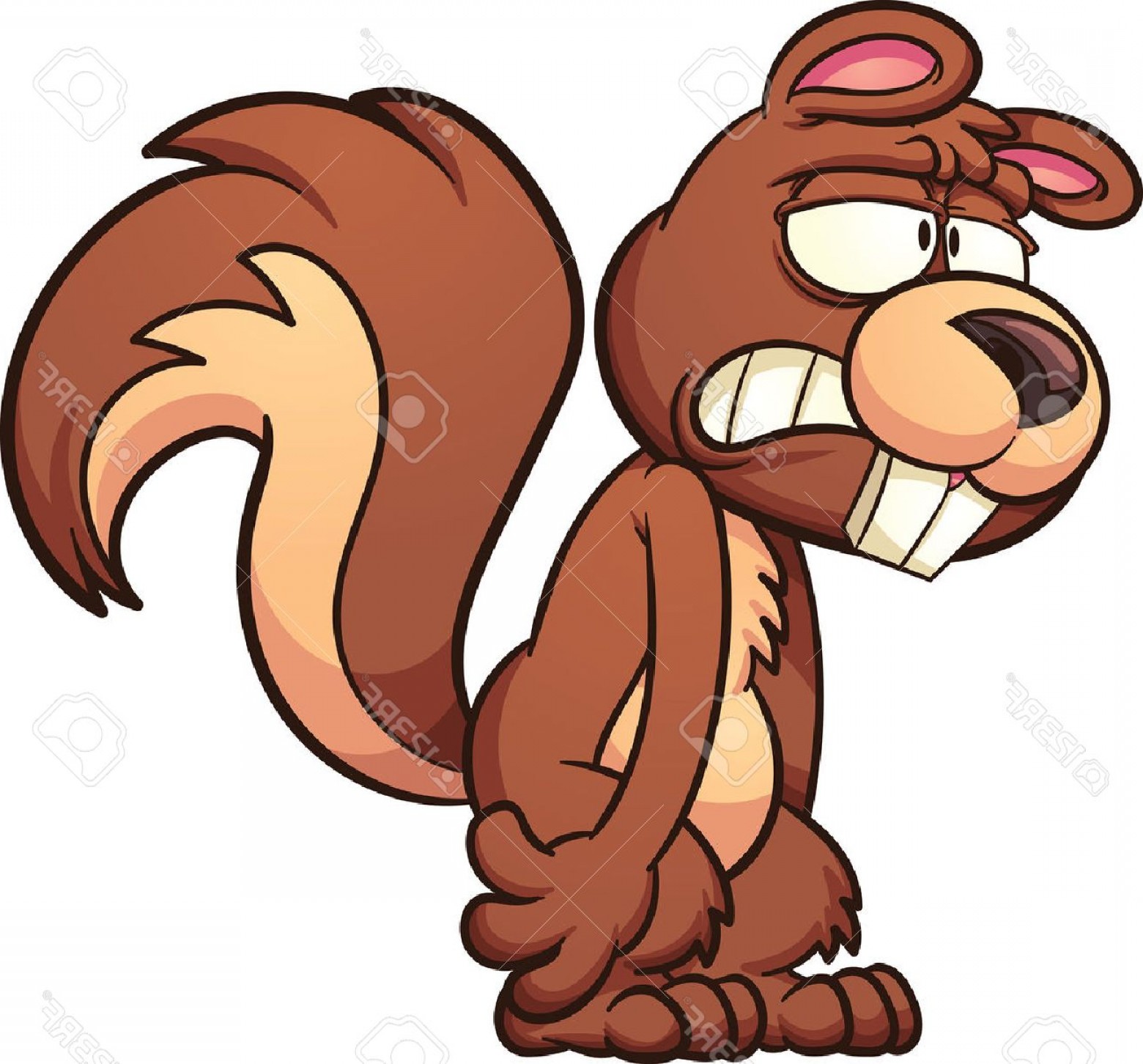 1560x1452 Photostock Vector Sad Cartoon Squirrel Vector Clip Art