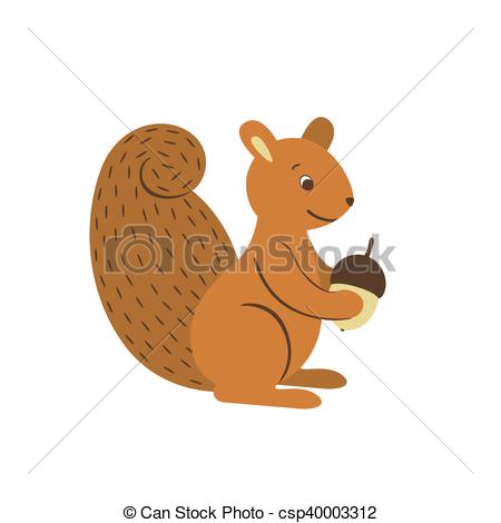 450x470 Vector Squirrel. Vector Illustration Of A Squirrel.
