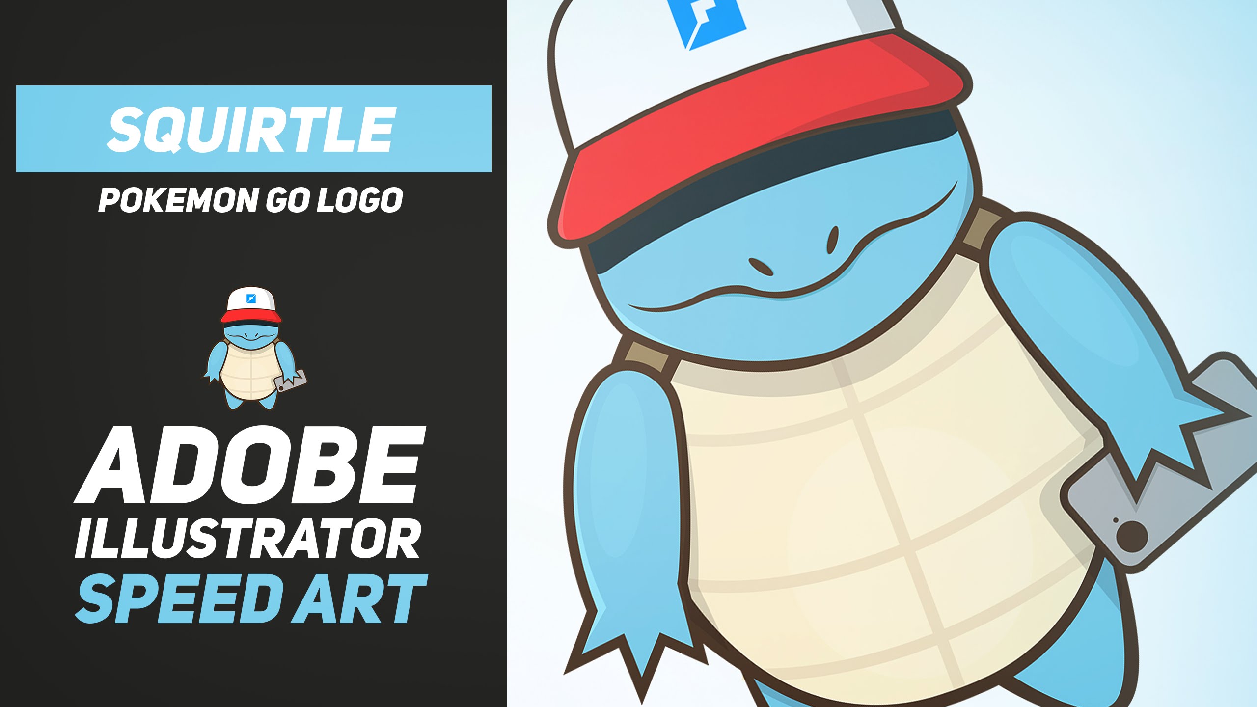 2560x1440 Go Squirtle Speed Art [Illustrator] Minimalist Style