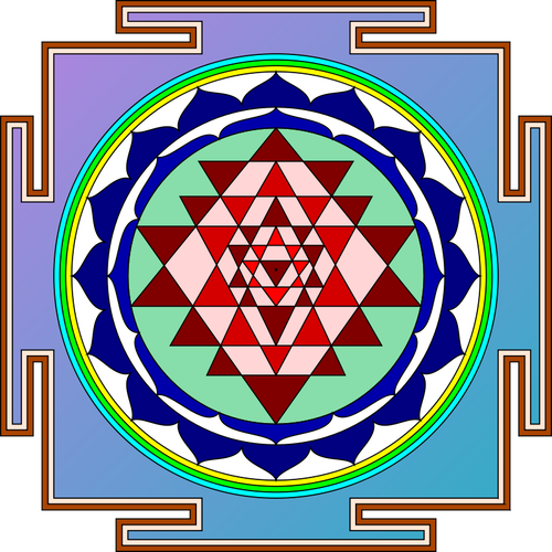 500x500 Sri Yantra Vector Image Public Domain Vectors