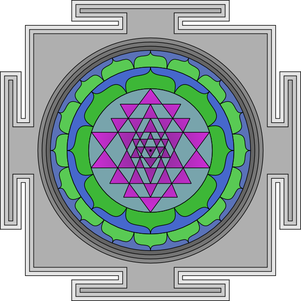 600x600 Sri Yantra Clip Art Free Vector 4vector