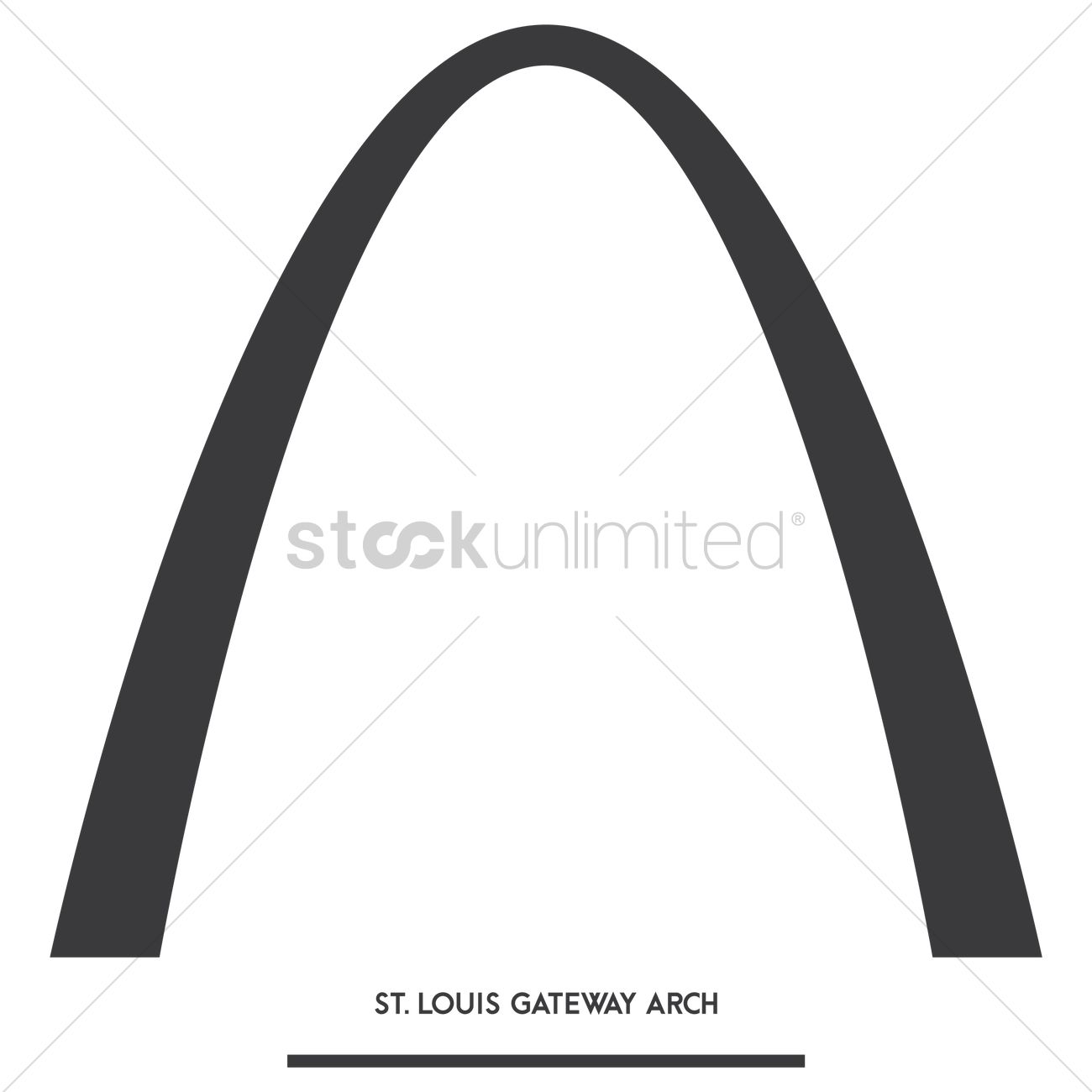 1300x1300 St.louis Gateway Arch Vector Image