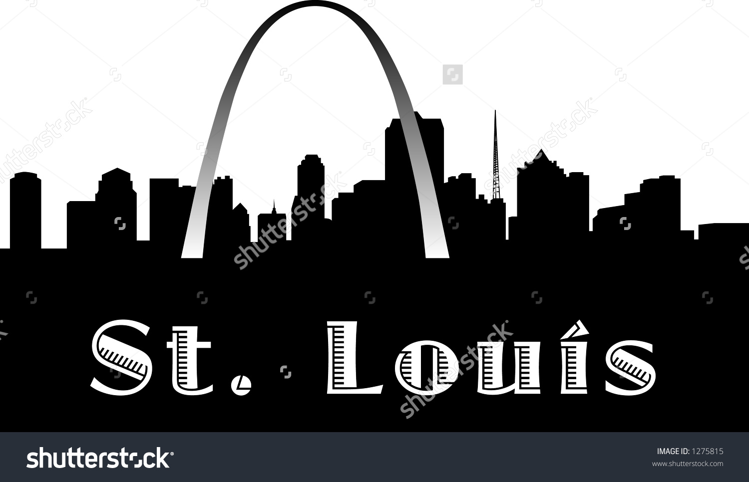 1500x966 Saint Louis Skyline Clipart
