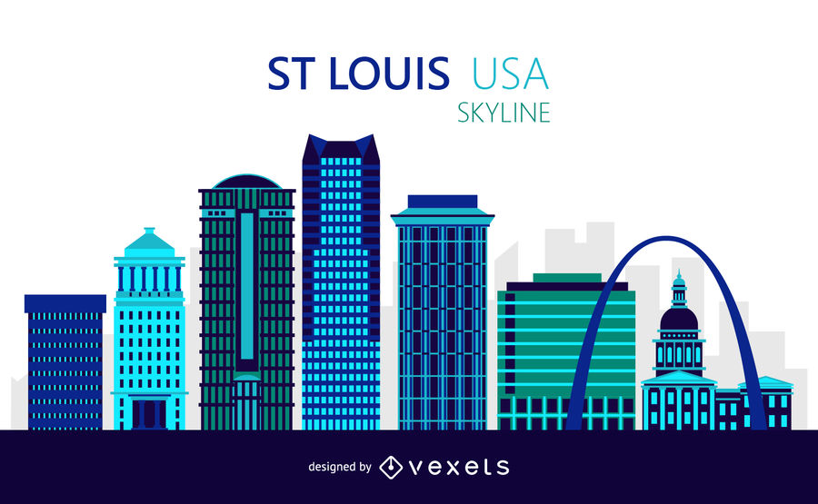 900x555 Saint Louis Skyline Illustration