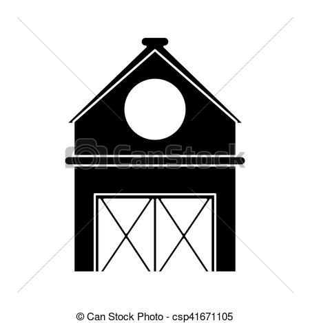 450x470 Isolated Farm Building Design. Farm Building Icon. Stable