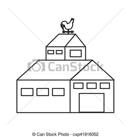 450x470 Stable Farm Isolated Icon Vector Illustration Design Clipart