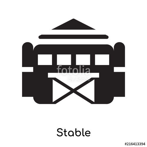 500x500 Stable Icon Vector Sign And Symbol Isolated On White Background