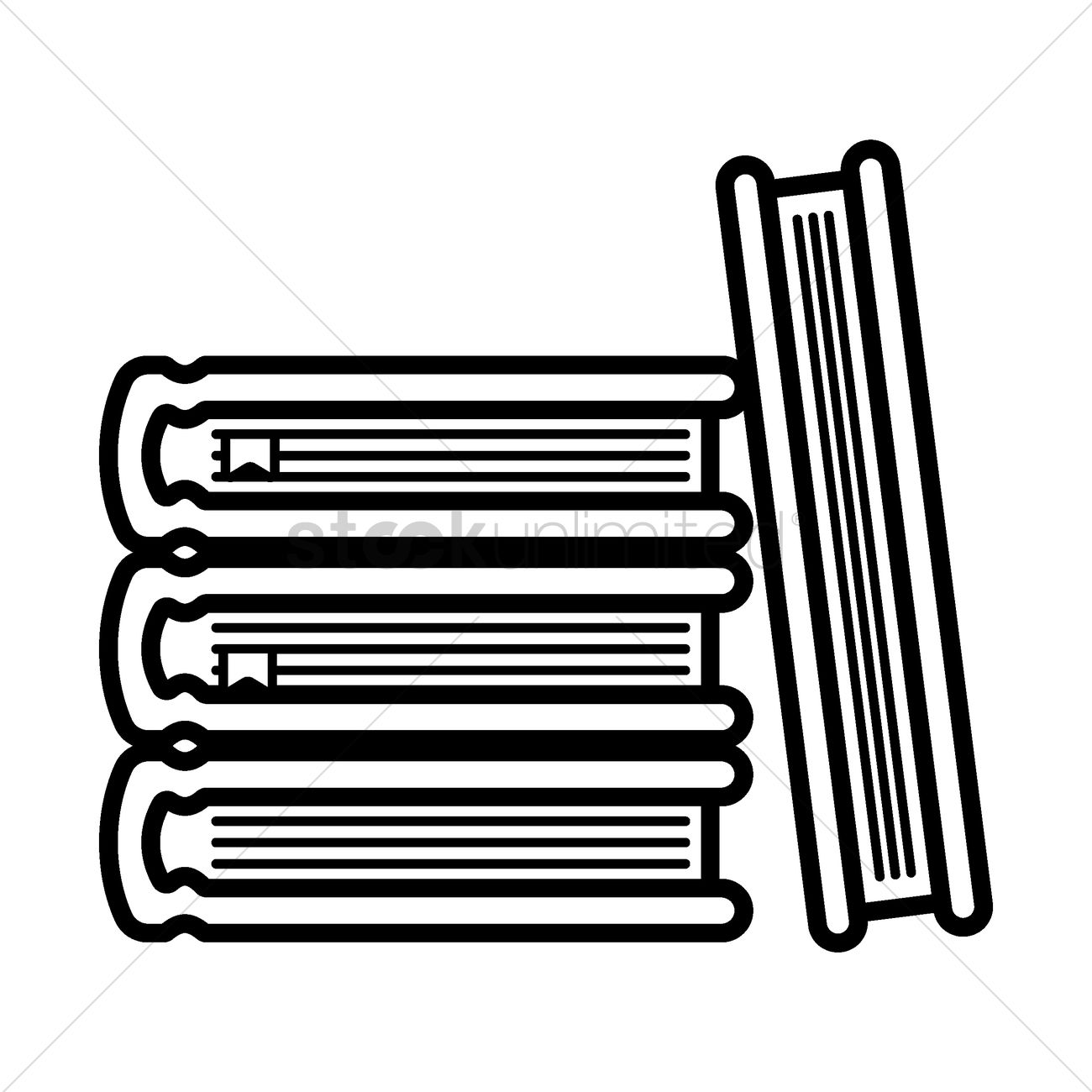 1300x1300 Stack Of Books Vector Image