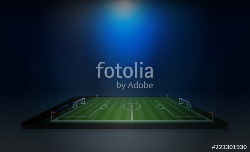 500x305 Phone On Football Arena Field With Bright Stadium Lights Vector