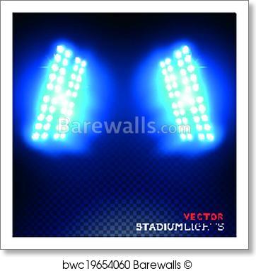 362x382 Art Print Of Vector Stadium Lights Barewalls Posters Amp Prints