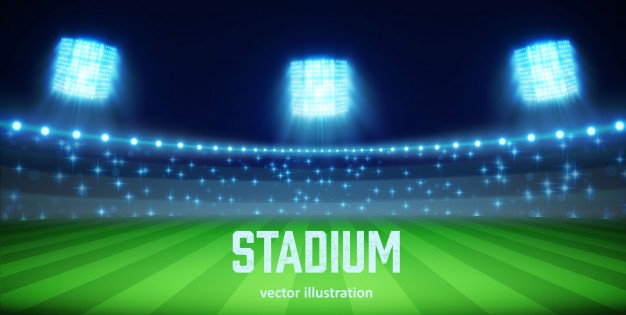 626x315 Stadium With Lights And Tribunes Eps 10 Vector Premium Download