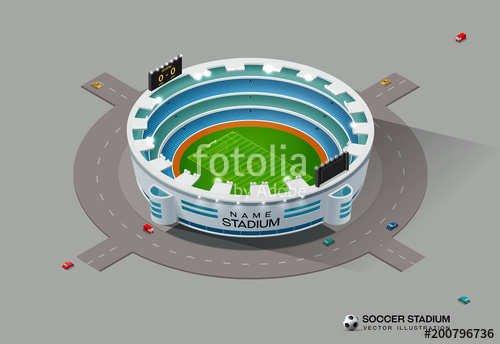 500x344 Isometric Soccer Football Stadium Stock Image And Royalty Free