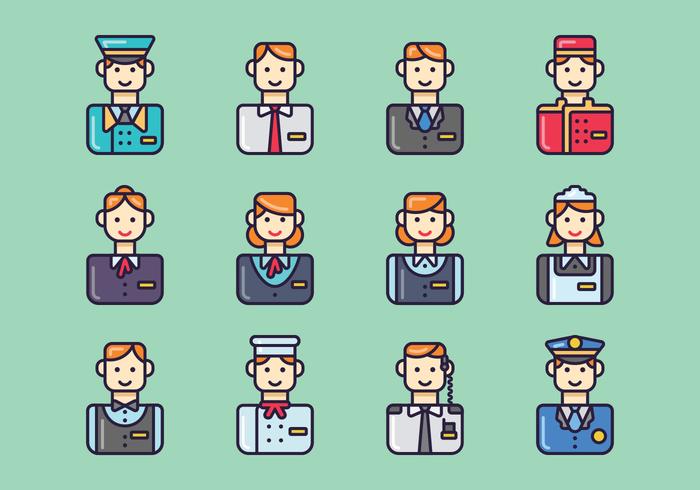 700x490 Set Of Hotel Staff Vectors