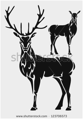 330x470 Reindeer Head Vector Beautiful Deer Head Vector Stock Vector