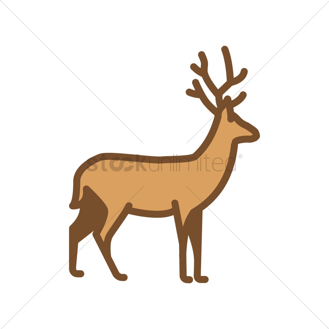 1300x1300 Stag Vector Image