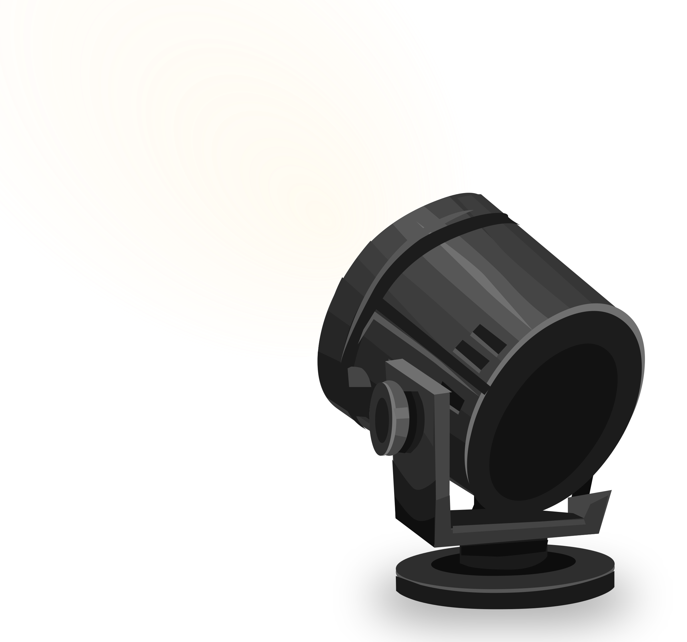 2400x2245 Big Studio Light Vector Clipart Image