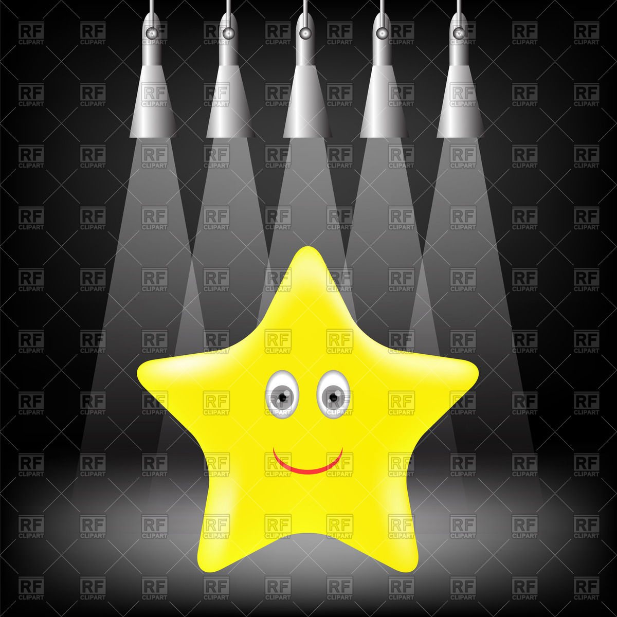 1200x1200 Cartoon Star On The Stage Vector Image Vector Artwork Of Objects