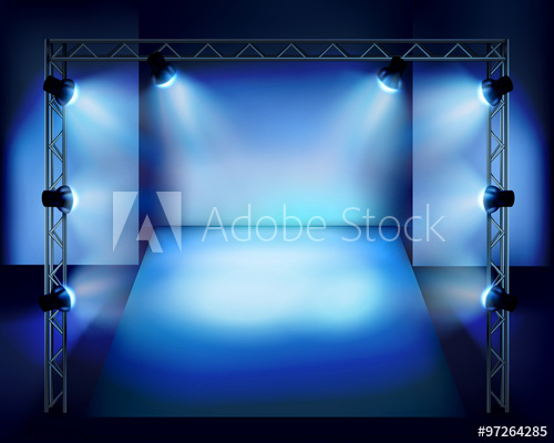 500x400 Show In The Stage. Vector Illustration.