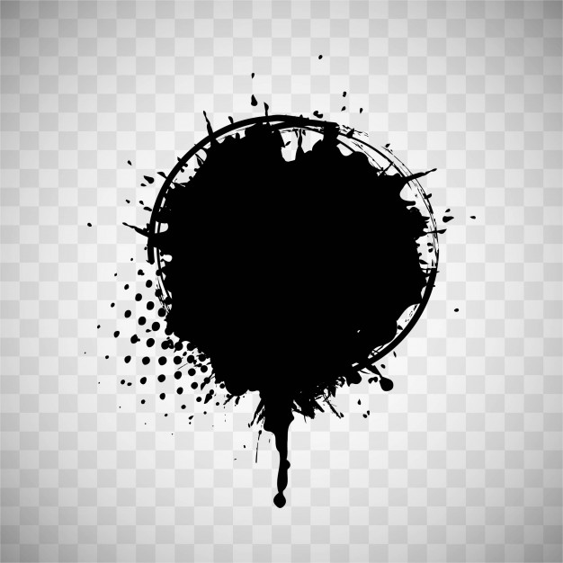 626x626 Black Paint Stain Vector Free Download