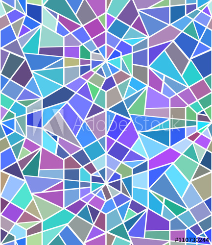 433x500 Seamless Texture With A Broken Stained Glass. Vector Background