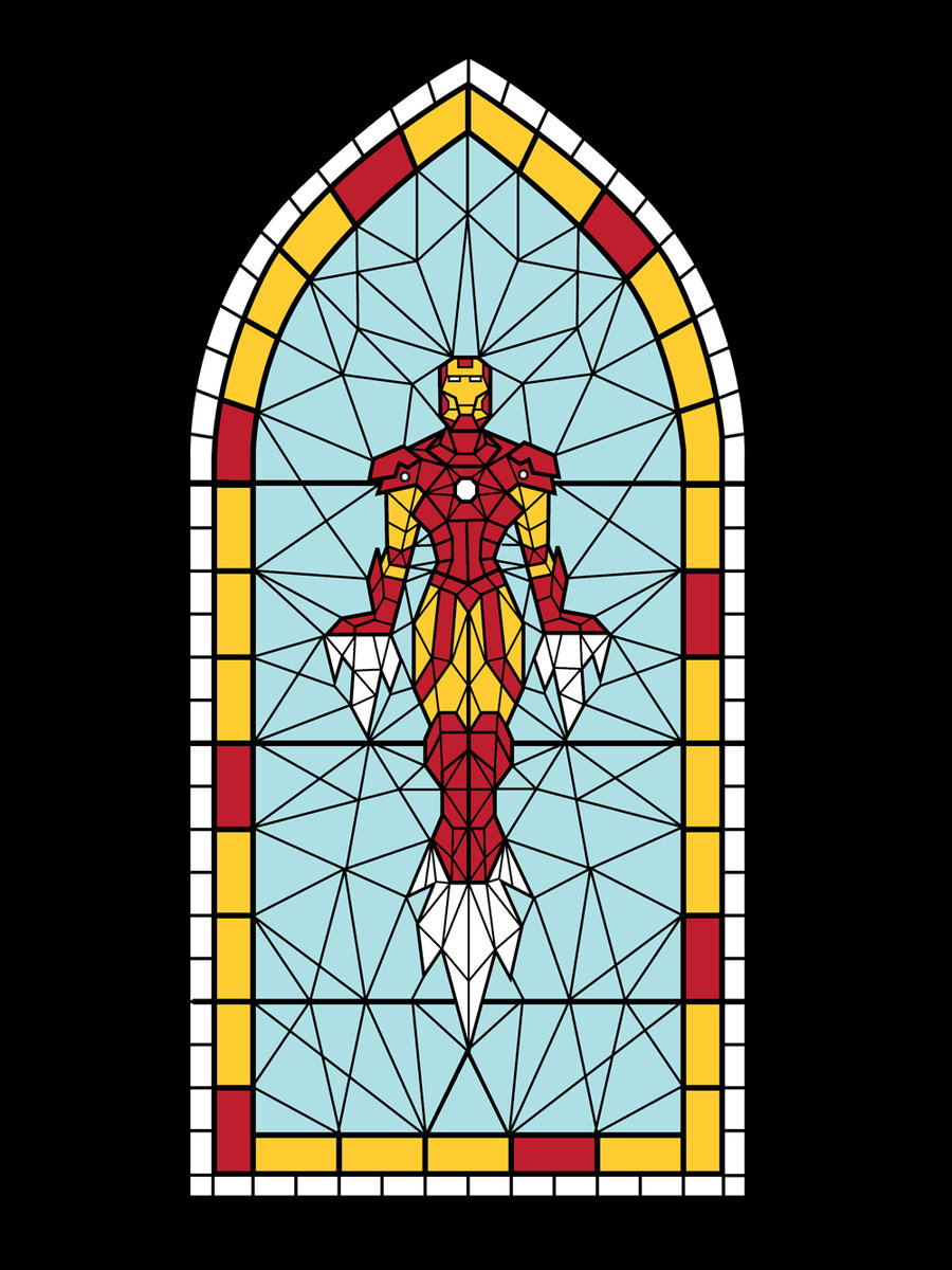 900x1200 Stained Glass Iron Man Test By Mattcantdraw