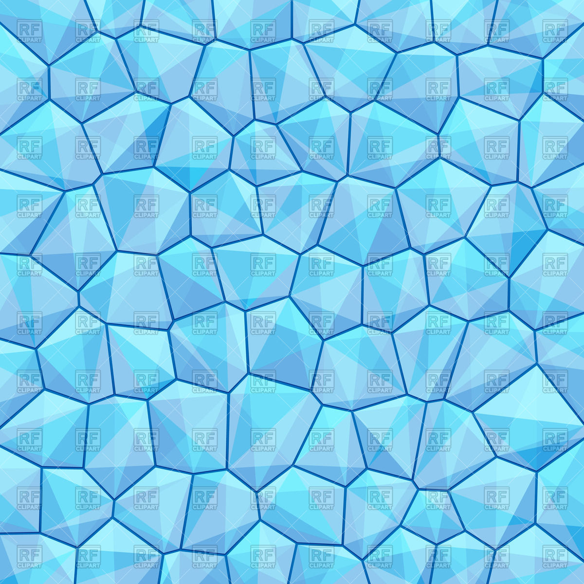 1200x1200 Blue Polygonal Stained Glass