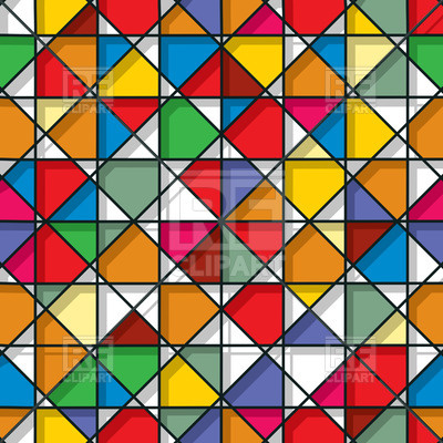 400x400 Decorative Stained Glass Seamless Pattern