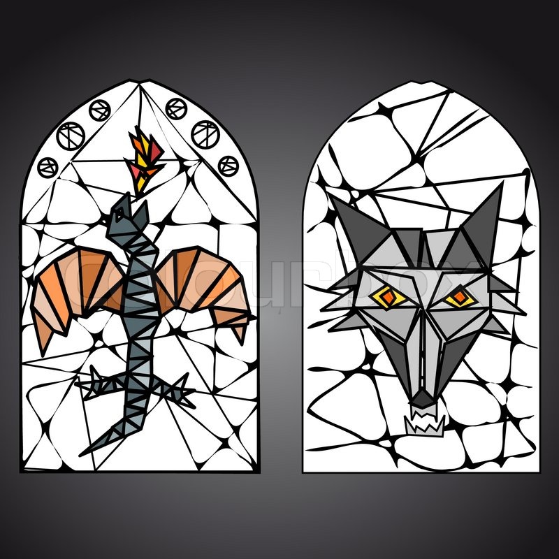 800x800 Stained Glass Window Vector Stock Vector Colourbox