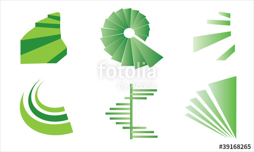 500x300 Spiral Stairs Vector Logo Stock Image And Royalty Free Vector