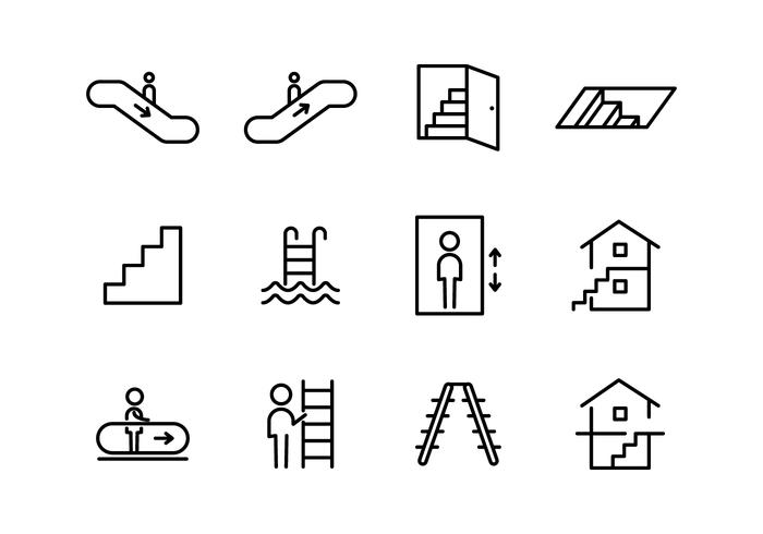 700x490 Stairs And Gateway Icons