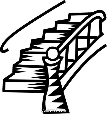 448x480 Stairs Royalty Free Vector Clip Art Illustration Vc034613