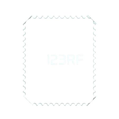 450x450 Postage Stamp Vector Blank Square Template Post Border Round