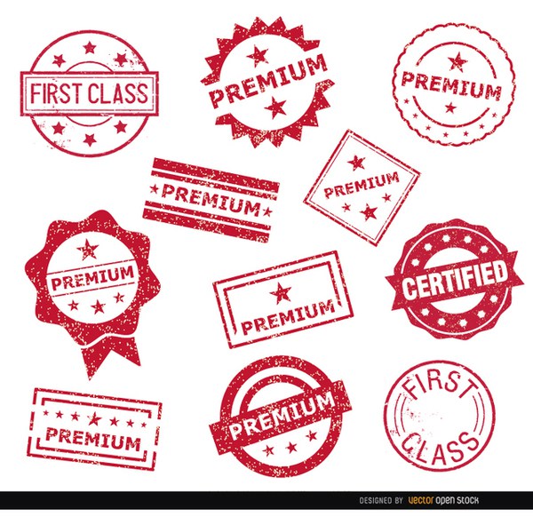 600x582 11 Premium Stamp Seals Free Vector 123freevectors