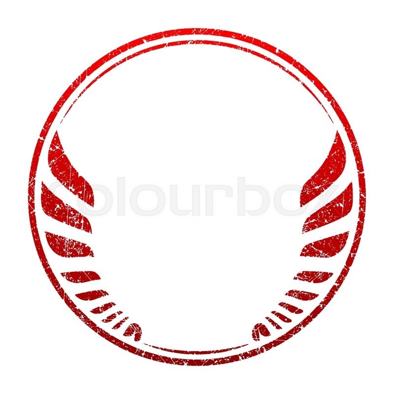800x800 Red Grunge Rubber Stamp Template With Wings And An Empty Space For