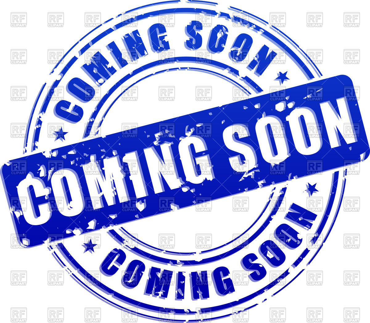 1200x1050 Blue Stamp Print With Words Coming Soon Vector Image Vector