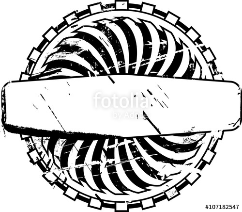 500x437 Rubber Stamp Outline