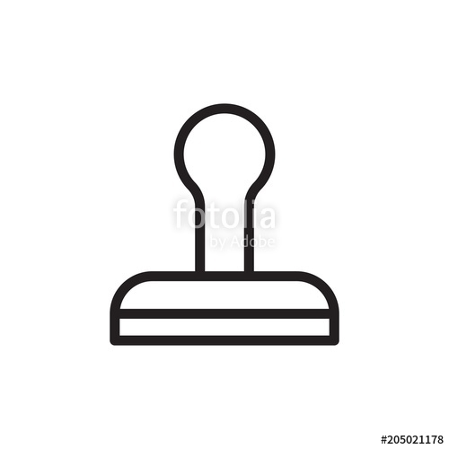 500x500 Stamp, Passport Stamp Outline Vector Icon. Modern Simple Isolated