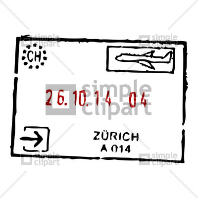 400x400 Zurich Passport Stamp Vector Image