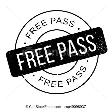 450x438 Free Pass Rubber Stamp. Grunge Design With Dust Scratches. Effects