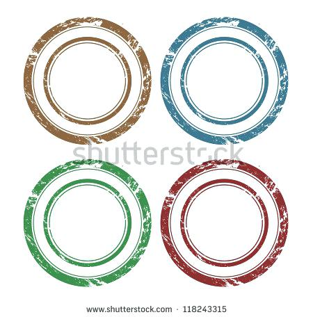 450x456 Round Stamp Template