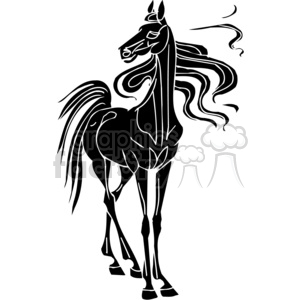 300x300 Royalty Free Standing Horse Design 383644 Vector Clip Art Image