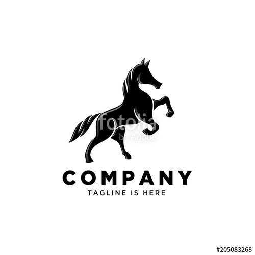 500x500 Elegant Standing Horse Logo Stock Image And Royalty Free Vector