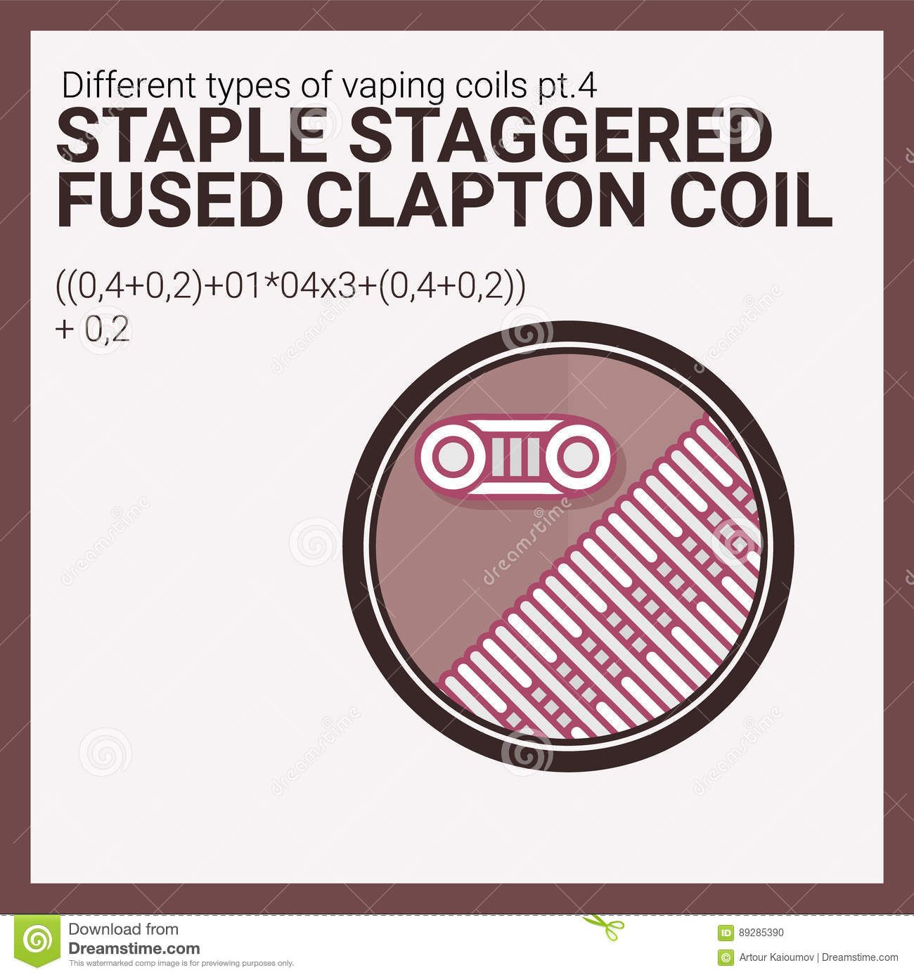 1300x1390 Vector Illustration Vaping Coil. Part Of Big Set. Staple Staggered