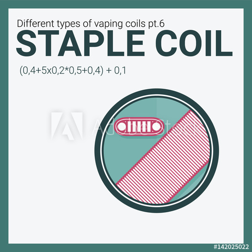 500x500 Vector Illustration Vaping Coil. Part Of Big Set. Staple.