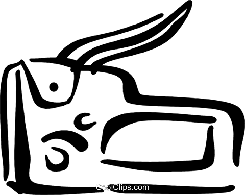 480x382 Staple Gun Royalty Free Vector Clip Art Illustration Vc034730