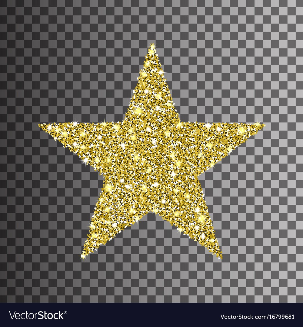 1000x1080 Gold Glitter Star On Transparent Background Vector 16799681 10
