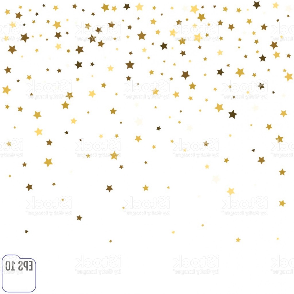 1228x1228 Gold Star Confetti Rain Festive Holiday Background Vector Golden