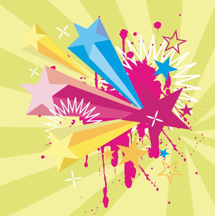 744x746 Abstract Stars Background Free Vector Eps10