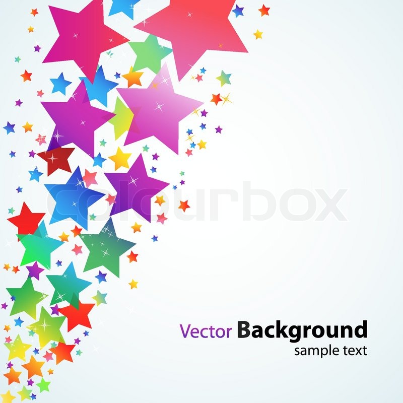 800x800 Illustration Of Vector Background With Colorful Stars Stock